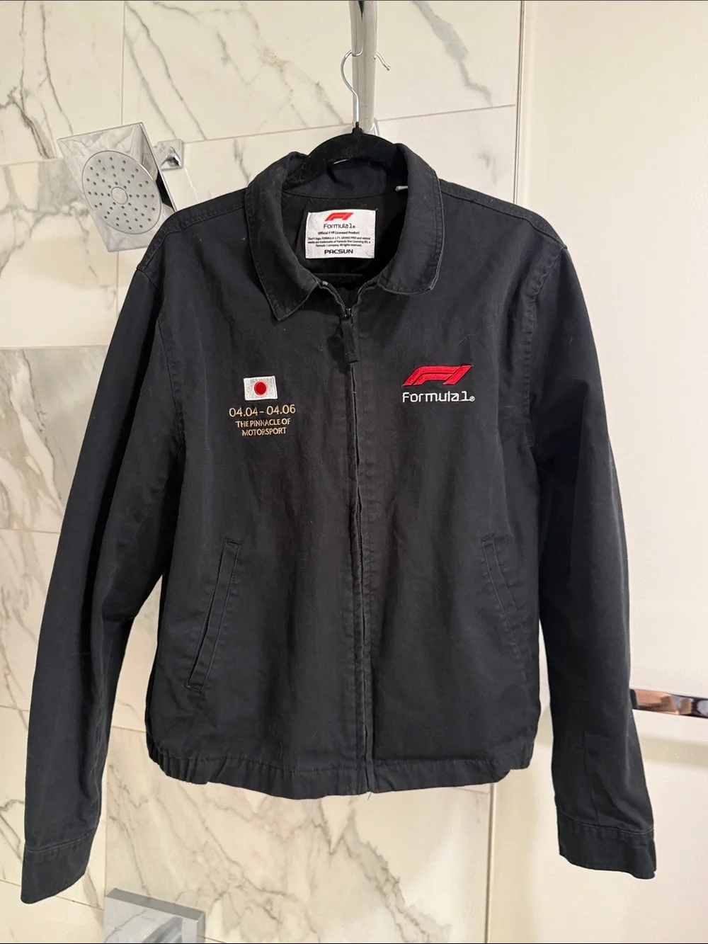 Suzuka Embroidered Black Racing Jacket - Mie Prefecture Japan